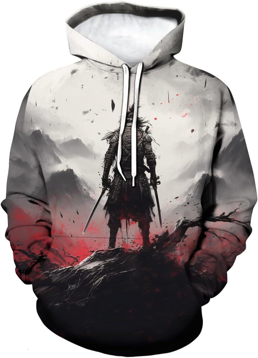 Hoodie for Mens Womens Mens Japanese Bushido Hoodie Novelty Funny Long Sleeve Pullover Hoodies Graphic Hoodies sweatshirt Pullover Long Sleeve