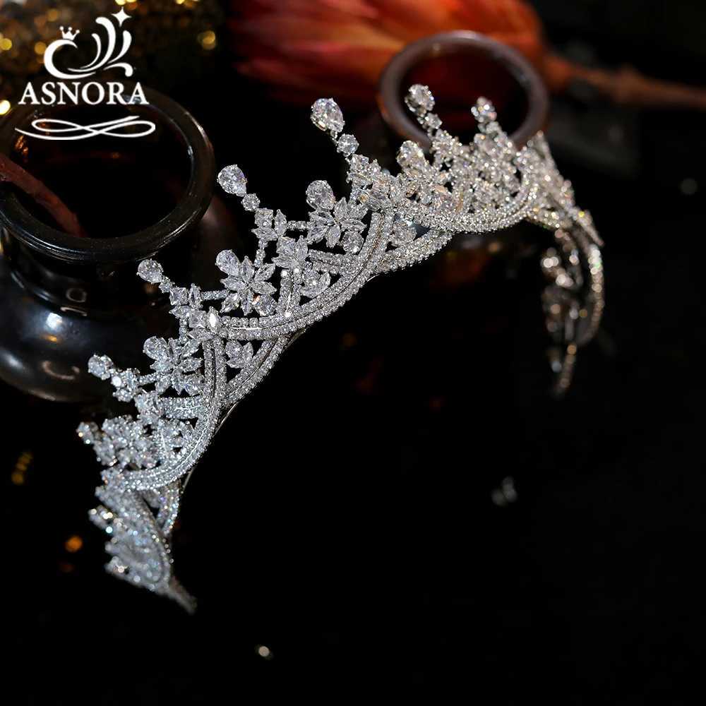 ASNORA Crystal Headband Crown Headband Womens Luxury Wedding Hair Accessories Bridal Maid Party Fashion Headband A01212 W241007