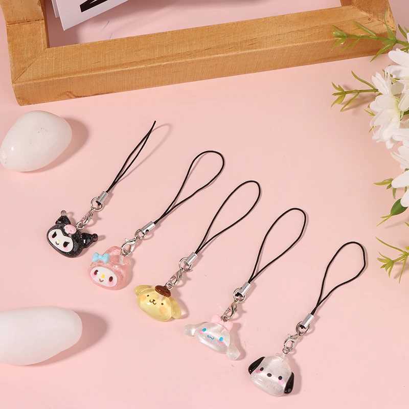 Kawaii Cartoon Anime Kuromi Mobile Phone Lanyard Melody Phone Straps Keychain Cute Bags Pendant For Girls GiftX241008