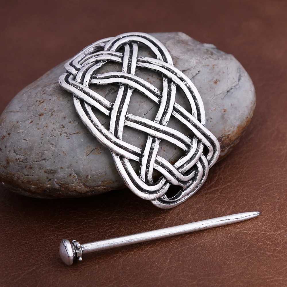Classic Viking Celtic Knot Hair Womens Hair Slide Retro Silver Fashion Norwegian Medieval Jewelry Accessories Wholesale W241007