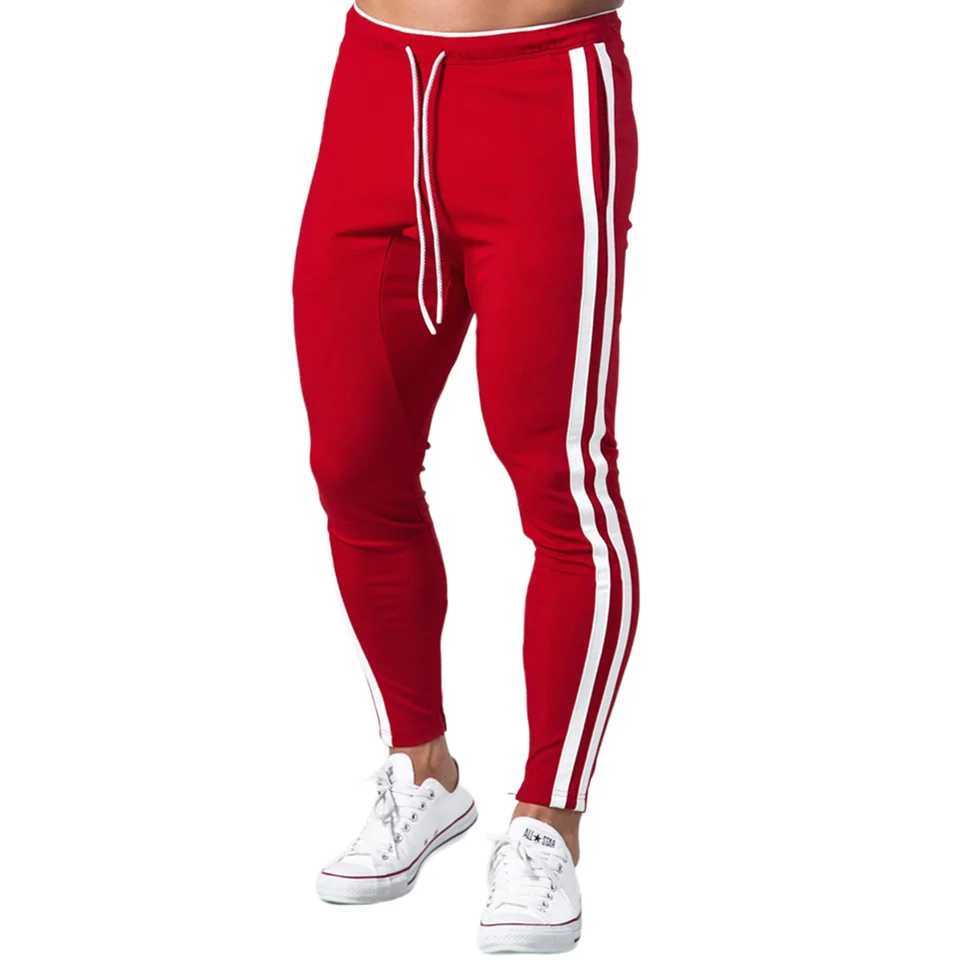 Red Joggers Workout Cotton Sportswear Trousers Autumn Male Gym Fitness Crossfit Trackpants Sweatpants Men Skinny Casual PantsX241008