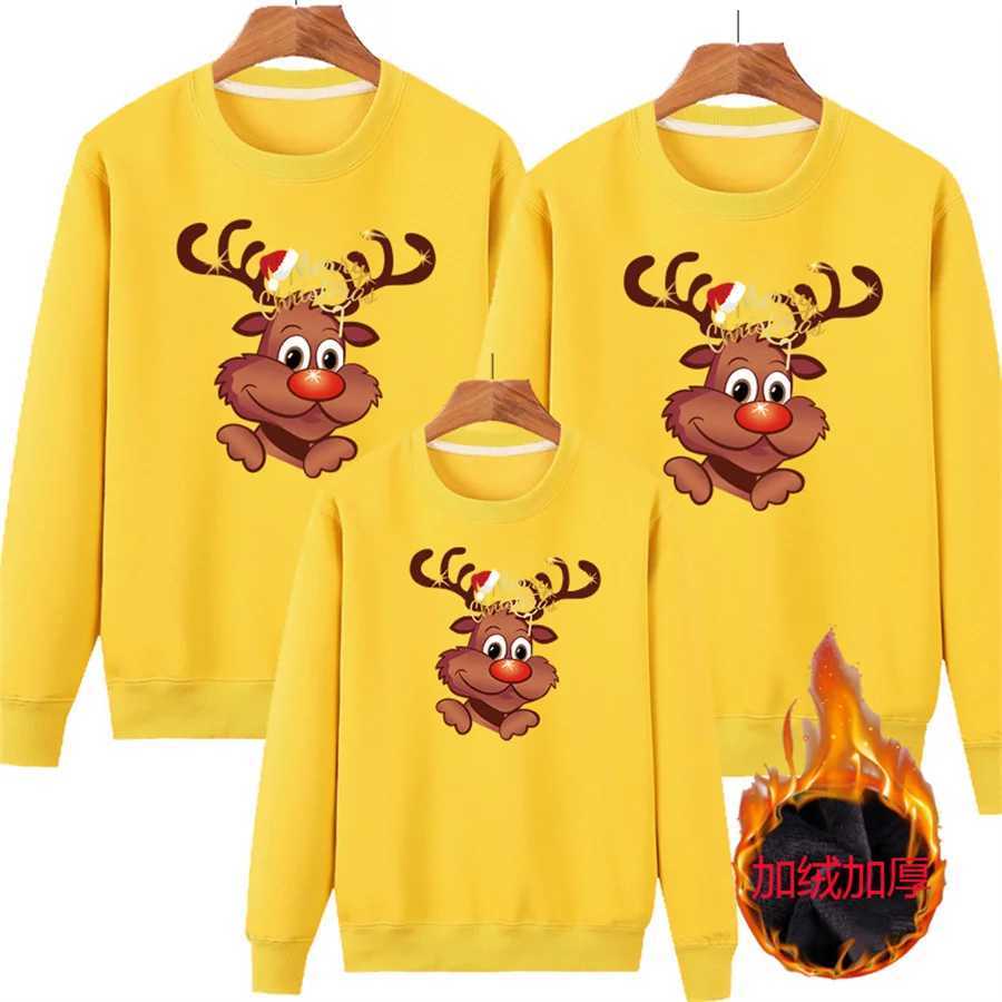 Personalized family Christmas shirt with deer print for parents childrens T-shirt baby jumpsuit Christmas family matching set W241008