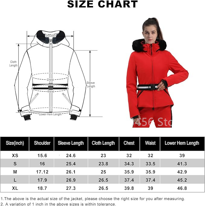 Gsou 2024 New Ski Jacket Women Thickening Snowboard Female Overalls Winter Windproof Waterproof Breathable Clothing Skiing Coat