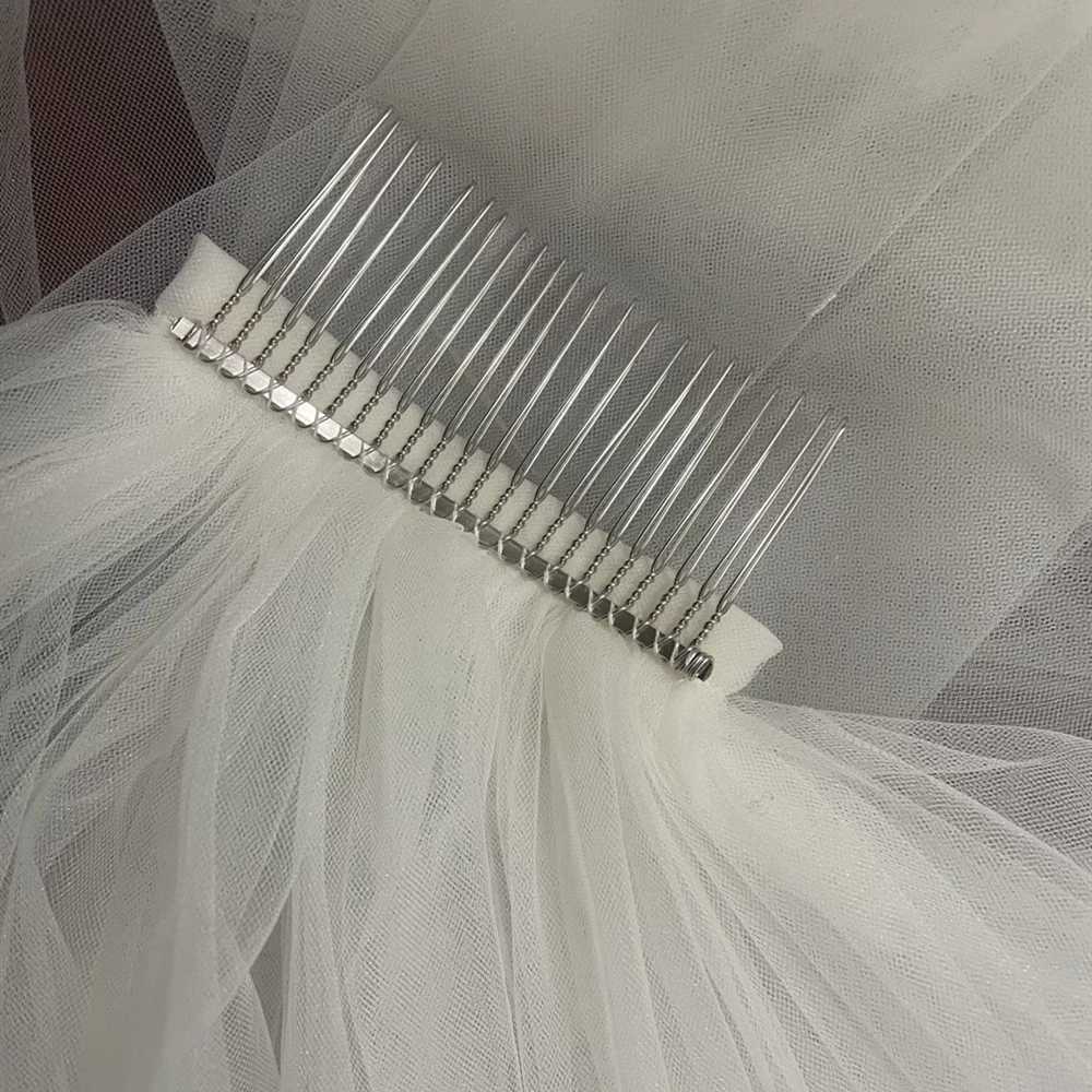 Romantic Long Bridal Veil Cathedral Length White Ivory Lace Decal 4M Wedding Veil with Comb High Quality Velo de Novia W241007