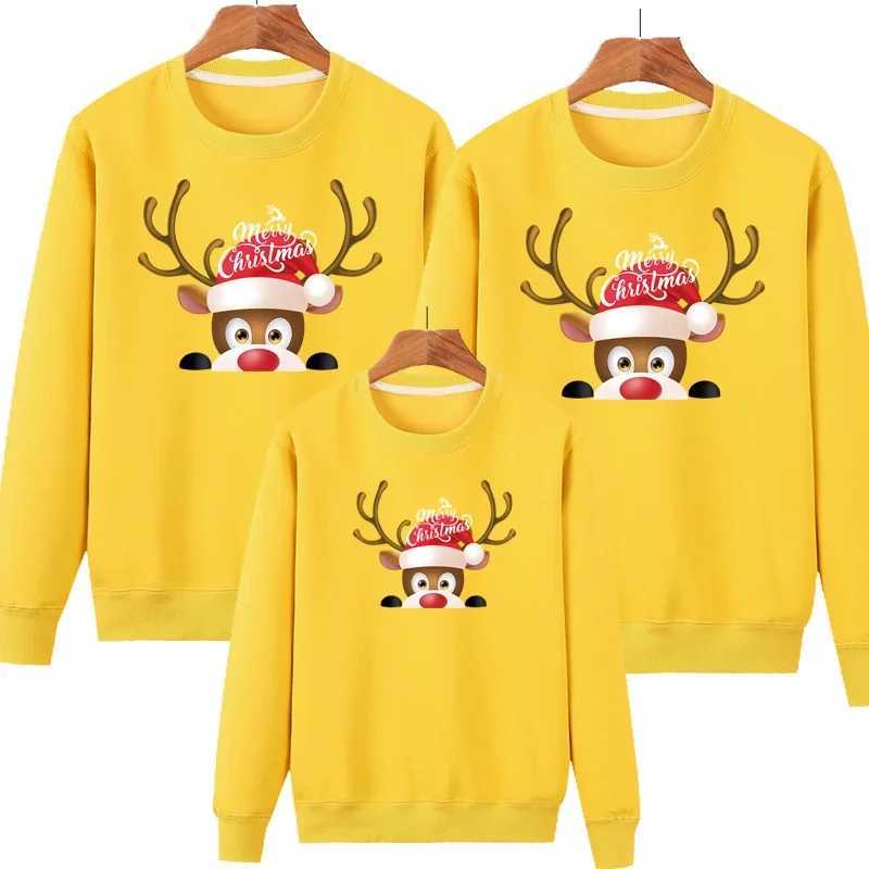 Christmas Pajamas Family Mom and Daughter Match Clothes Cotton Sweater Merry Christmas Printing Match Family Christmas Set W2410088