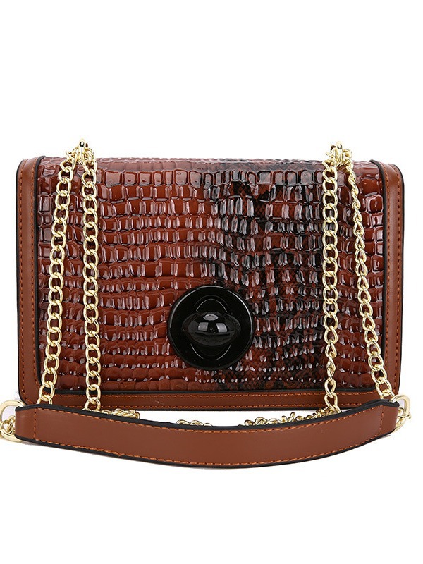 2025S Fashion Designer New European And American Textured Stone Pattern Single Shoulder Crossbody Small Square Bag