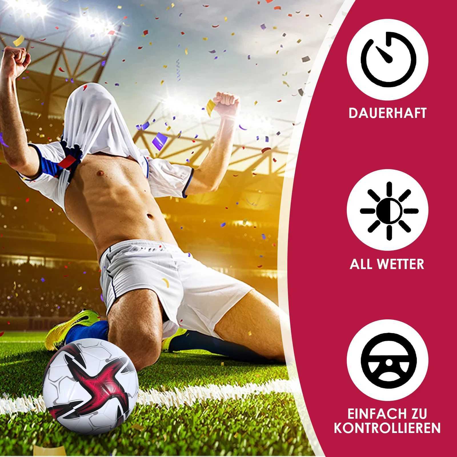 Precision performance football ball soft PVC cover for ague matches used for smooth processing of football redW241008