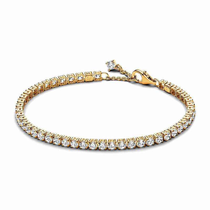 Luxury Designer Full CZ Diamond Tennis Bracelets Women Authentic fits pan s925 Sterling Silver Birthday Christmas Gifts Jewelry BR103