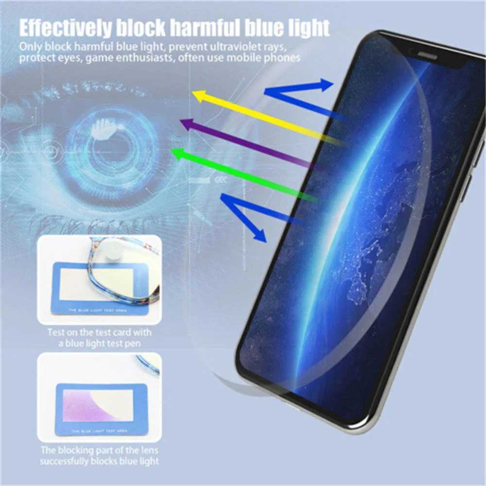 Semi Rimless Computer Clear Glasses Classic Anti Blue Light Blocking Glasses Men Women Square Ray Filter Eyeglasses Frame GoggleX241008