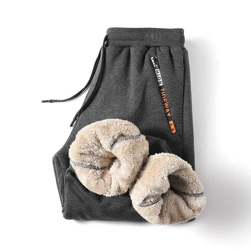 Mens Cashmere Thickened Trousers Winter Lamb Cashmere Sweatpant for Men Comfortable Sports Pants Men Casual Warm Joggers PantsX241008