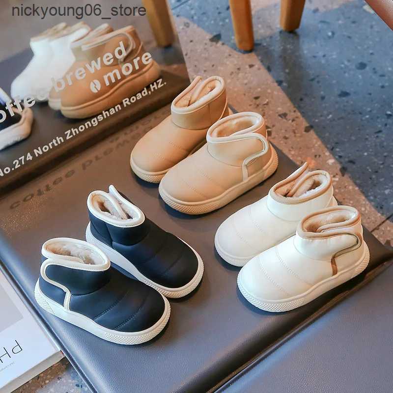 Boots Children Snow Boot Winter Shoe for Girl Kid Plush Insulation Cotton Shoe Fashionable Ankle Boot Thick Cotton Boot Bota Para Nia L240910
