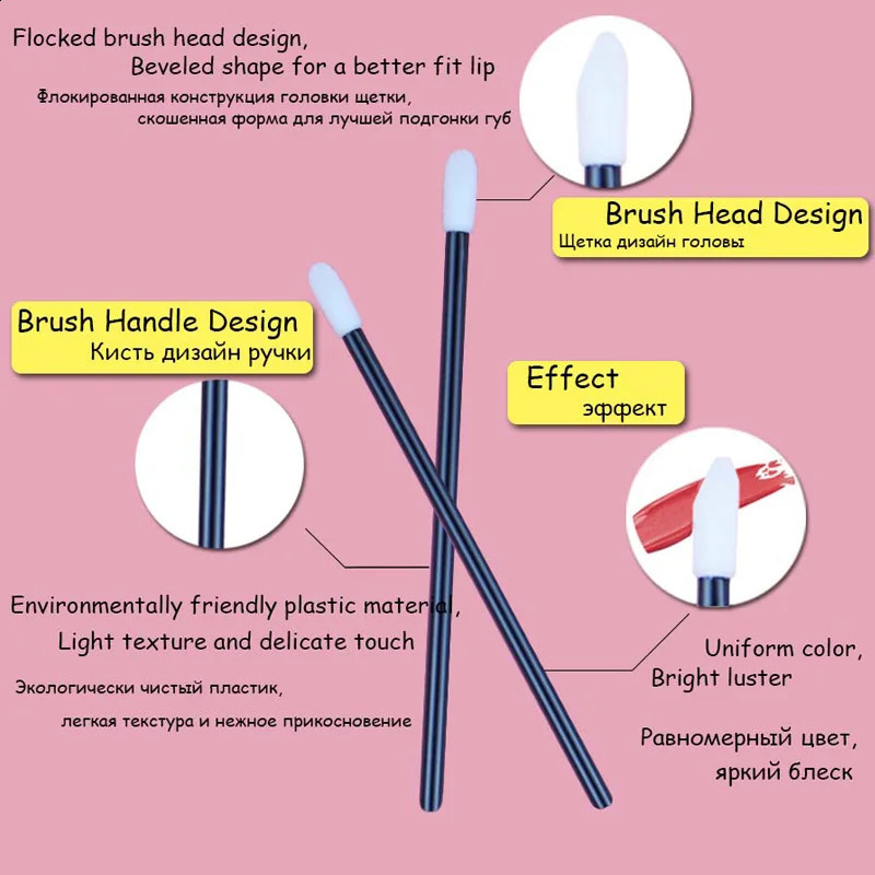 100 disposable lip liner free application lipstick tester bar application for lip brush makeup beauty tools 241008