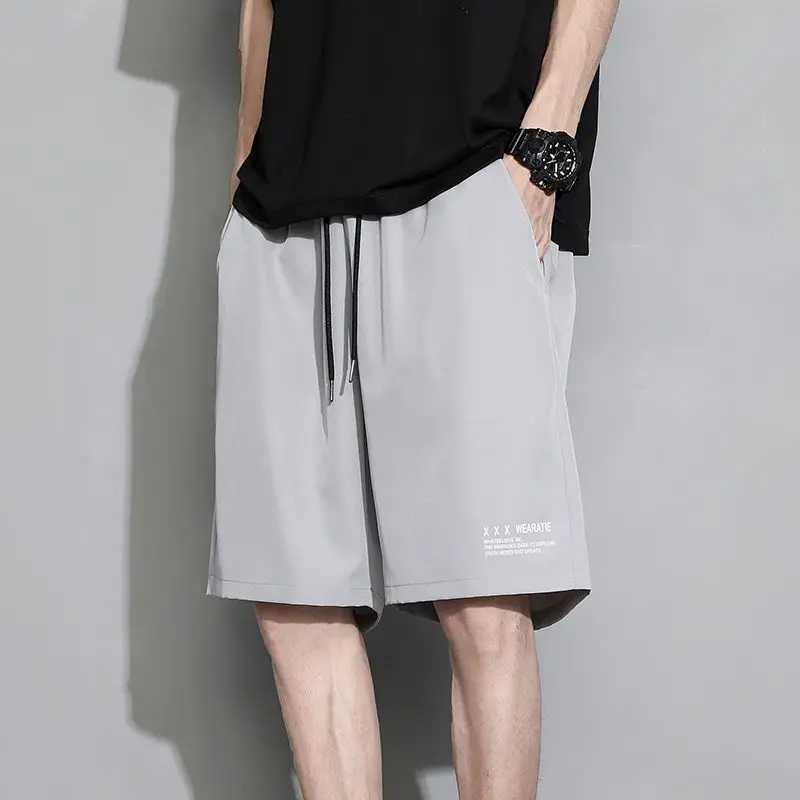 Ultra thin style breathable plus size mens shorts solid and loose for summer sports quick drying fully matched with comfortable pantsW240713