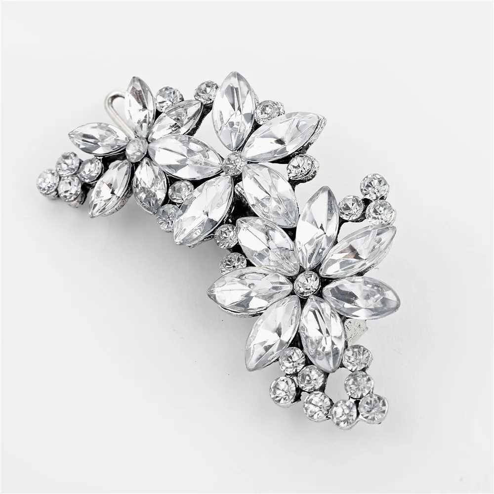 Fashionable ladies crystal rhinestones brides wedding lace hair clips hair accessories jewelry hair accessories W241007