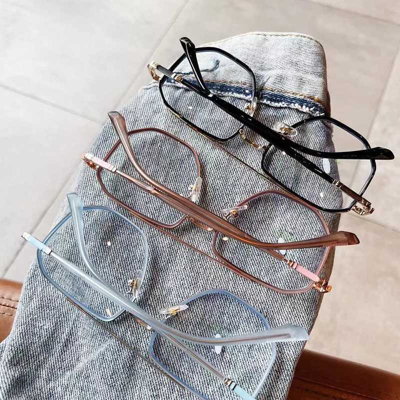 New Style Men Women Eyeglass Frames Polygon Shape Anti Blue Light Woman Glasses TR90 Material Glasses TrendyX241008