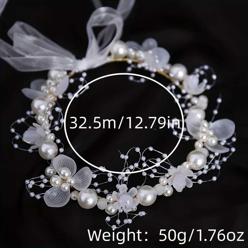 Pearl flower headbands hairbands womens parties Pageant bridal wedding hair accessories jewelry vine headbands gifts W241007