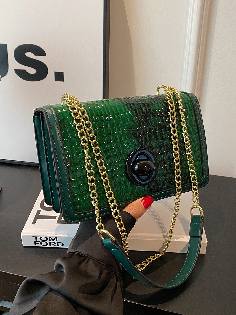 2025S Fashion Designer New European And American Textured Stone Pattern Single Shoulder Crossbody Small Square Bag