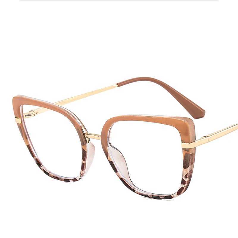 Fashion New Anti-blue Glasses Personality Large Frame Plain Light Blue Light Blocking Glasses Trend ContrastX241008