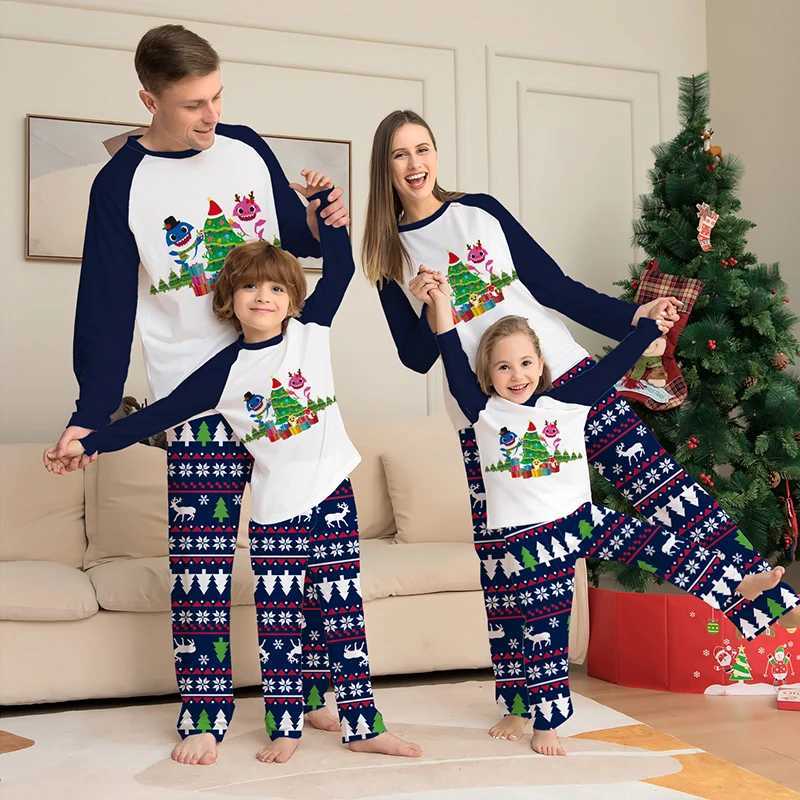 Christmas Matching Family Pajama Set 2024 Christmas Elf Costume Adult Father Mother Children T-shirt Pajama Appearance Set W241008