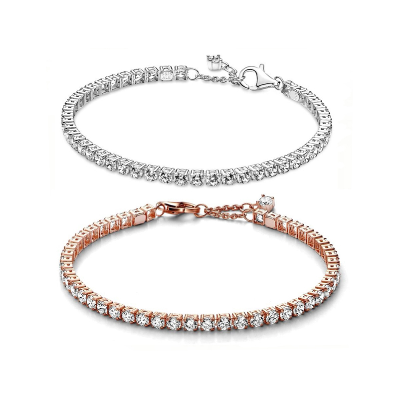 Luxury Designer Full CZ Diamond Tennis Bracelets Women Authentic fits pan s925 Sterling Silver Birthday Christmas Gifts Jewelry BR103