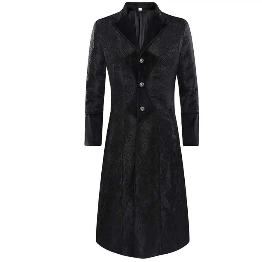 Halloween Coat Mens Medieval Gothic Role Playing Costume Evening Dress Jacket Carnival Party Steampunk Retro Windproof Coat W241007