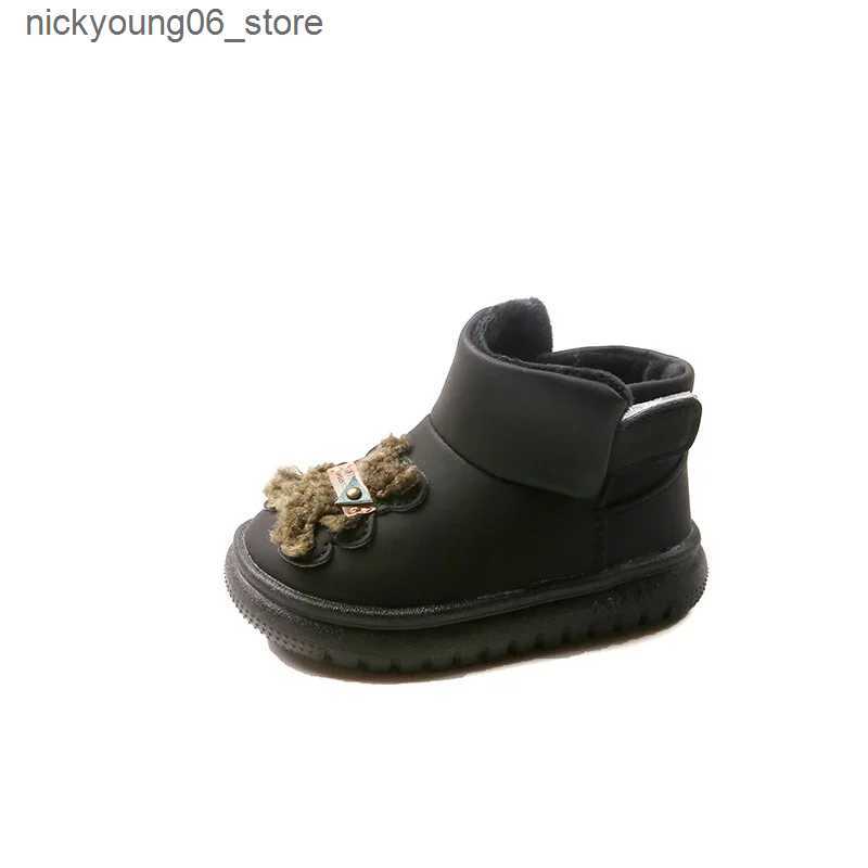 Boots Botas Nia Cute Child Snow Boots Winter Boot Anti Slip Girl Ankle Boots Warm Boy Cotton Shoes Warm Padded Boots Infant Kid Shoe L240910