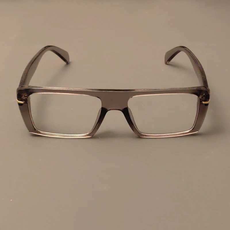 54434 Big Frame Rectangle Men Transparent Computer Glasses Frame Anti Blue Light Eyewear Blocking GlassesX241008