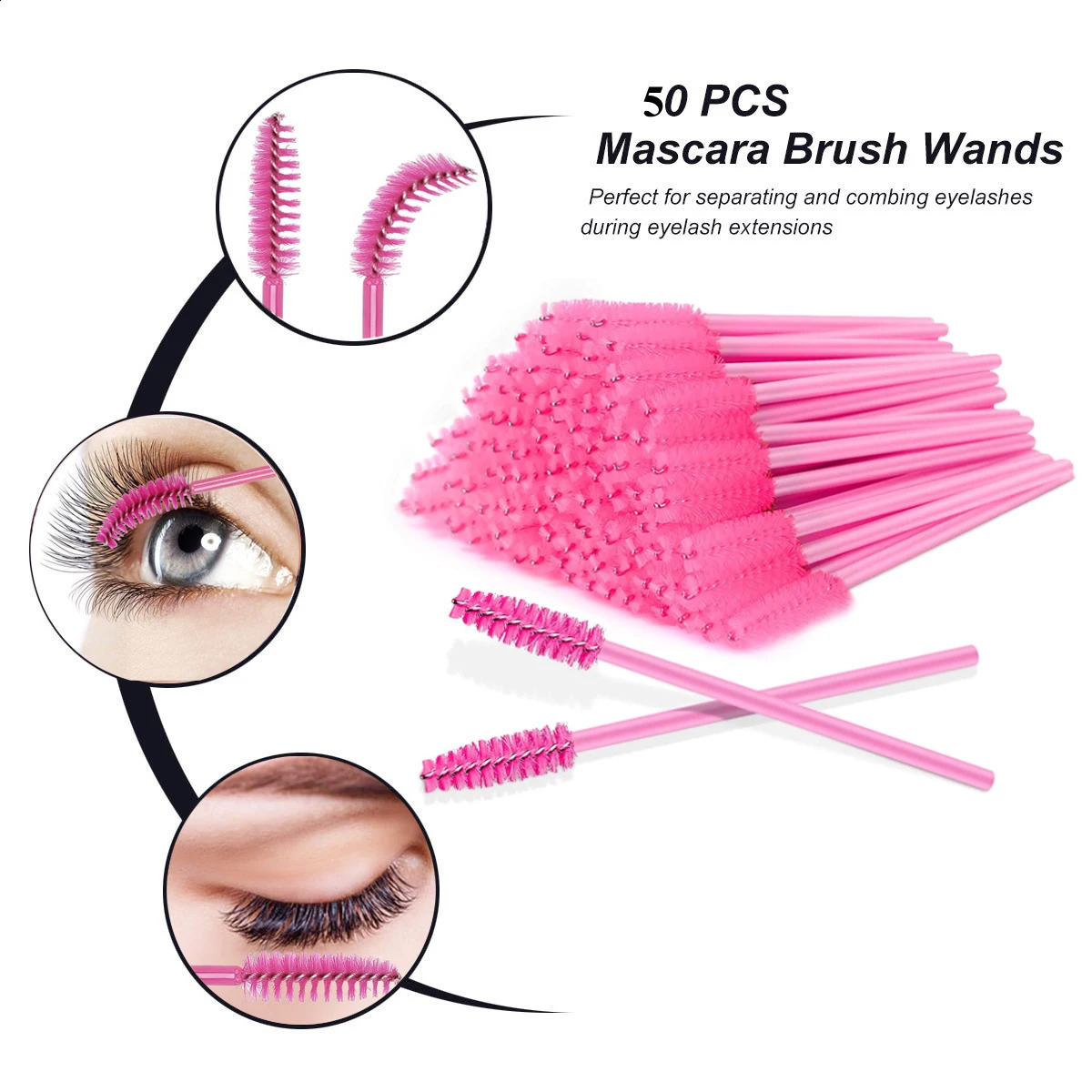 200 disposable brushes set eye black stick lip brush micro brush mascara extension mascara makeup tool 241008
