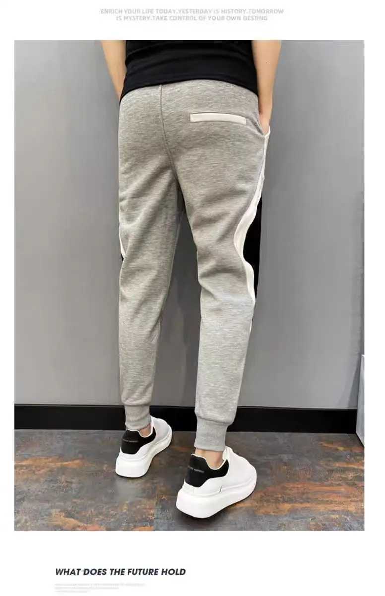 PUAIA Print Mens Pants Autumn/Winter New Sport Jogging Trousers Fitness Loose Fit Clothing Solid Color Outfit Streetwear PantsX241008
