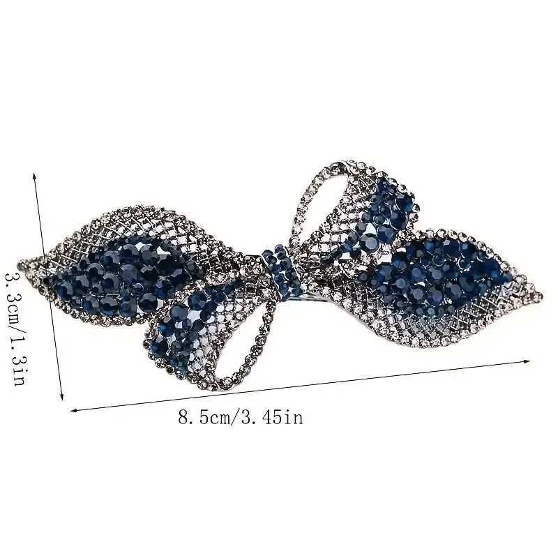 Fashionable and elegant zircon hollow bow womens hair clip retro luxury spring clip wearing mother jewelry gift W241007