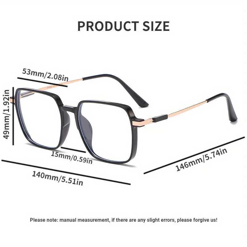 Photochromic Lenses Anti Blue Light Reading Glasses Woman Men Large Square Frame Farsighted Presbyopia Glasses 0 +100 To +300X241008