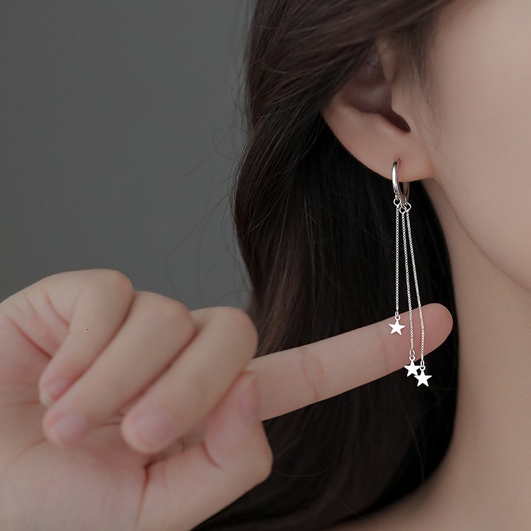 Needle Meteor Ear Buckle, Tassel Forest Earrings, Women's 2024 New Trendy Earrings