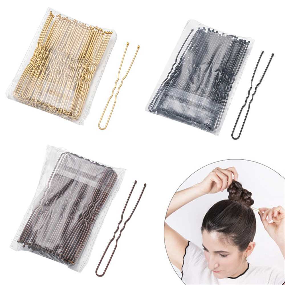 50 pieces of 50/60/70mm hair clips and U-clips suitable for headwear women girls hair accessories bridal wedding hair jewelry decoration W241007