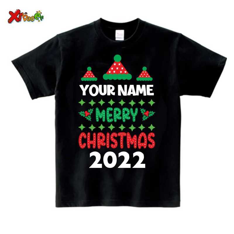 Christmas Family T-shirt Customized Name Clothing Christmas Family Shirt Clothing Family Christmas Pajamas 2022 W241008