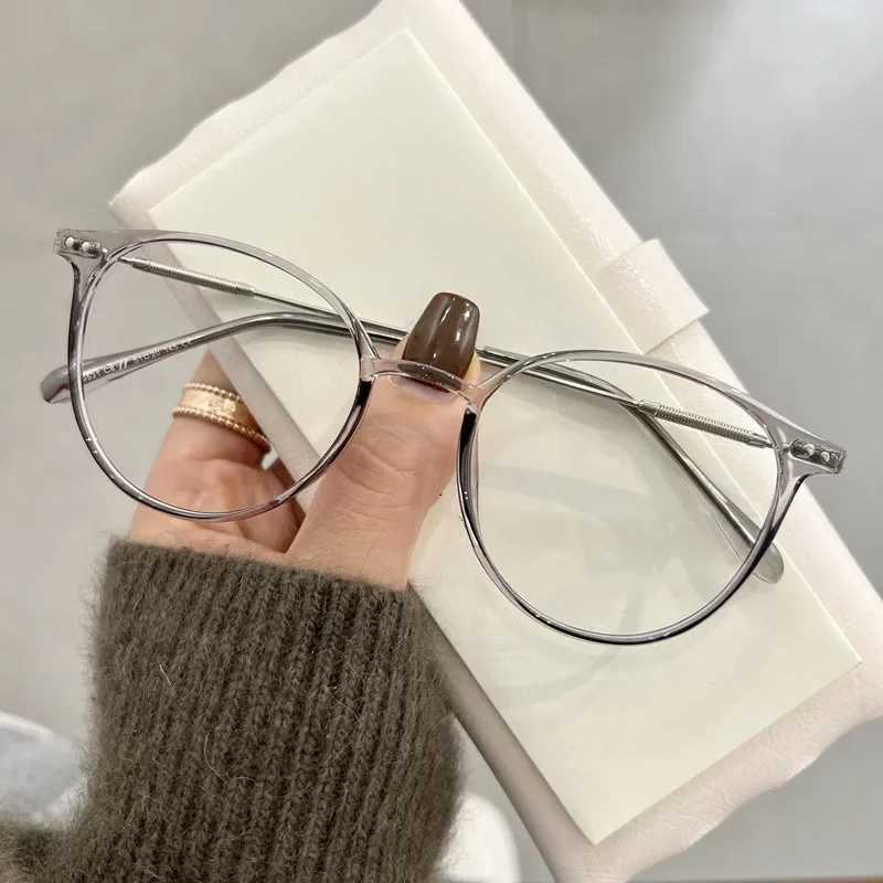 Men Women Luxury Round Frame Eyewear Anti-radiation Myopia Glasses Unisex Anti-fatigue Eyeglasses Fashion Near Sight GlassesX241008