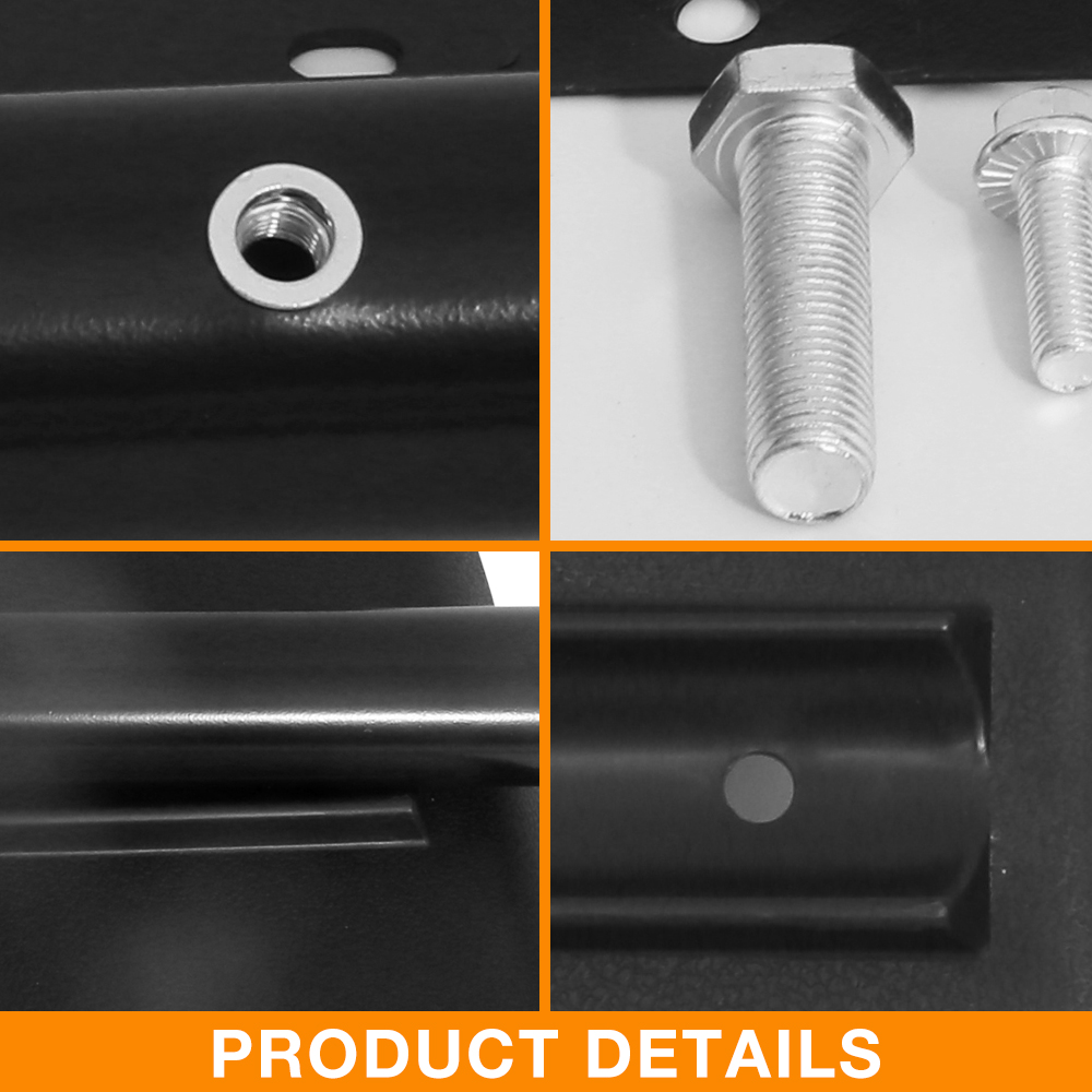 Semi-Trailer Protective Fender Set Durable 24'' Square Black Plastics Including Mounting Accessories (Pair)