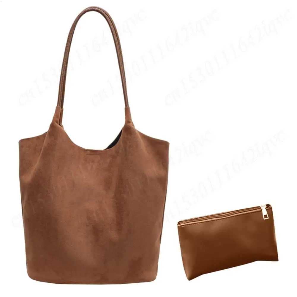 Handbag artificial suede shoulder bag magnetic closed homeless womens solid handbag top work travel 241008