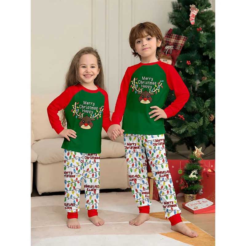 2025 Christmas Match Family Pajama Set Christmas Dear Adult Children Baby Mother Daughter Father Son Set Dog Clothing W241008
