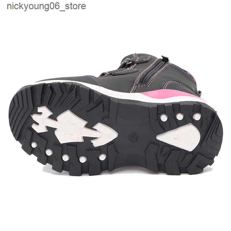 Boots Cute eagle Winter Girls Boots Warm Wool School Outdoor Cute Baby Zipper Boots Plush Rubber Winter Snow Boots Girls EU Size 27-32 L240910