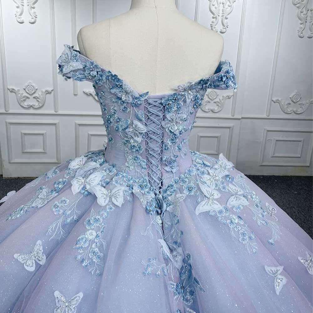 Exquisite Blue and Purple Formal Wedding Party Dresses Sweetheart or Length A-e Butterflies wers Fairy Prom Gowns