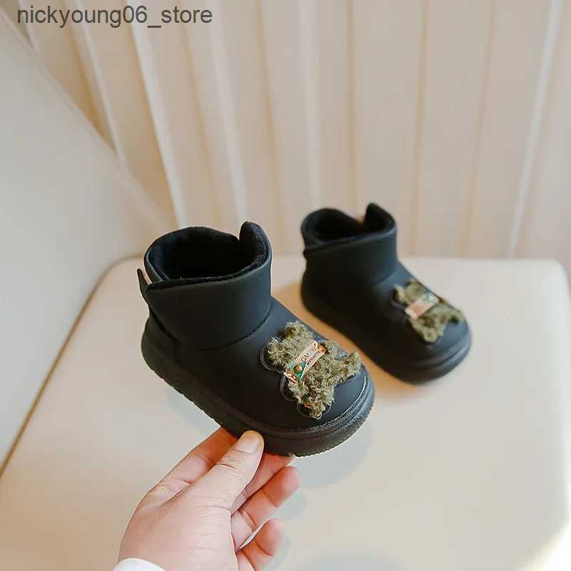 Boots Botas Nia Cute Child Snow Boots Winter Boot Anti Slip Girl Ankle Boots Warm Boy Cotton Shoes Warm Padded Boots Infant Kid Shoe L240910