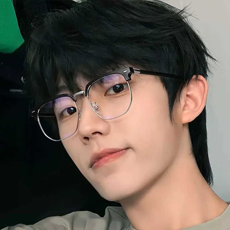 Transparent Computer Glasses Metal Frame Women Men Anti Blue Light Polygon Eyewear Blocking Glasses Optical Spectacle EyeglassX241008