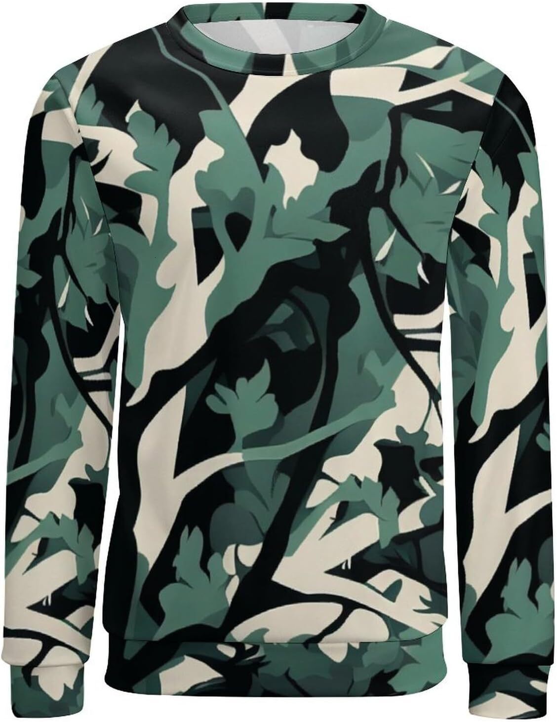 Long Sleeve Shirts for Men sweatshirt Men's Casual Streetwear Camo Long Sleeve Sweatshirt Crew Neck Pullover Activewear T shirt Tee Streetwear Ca