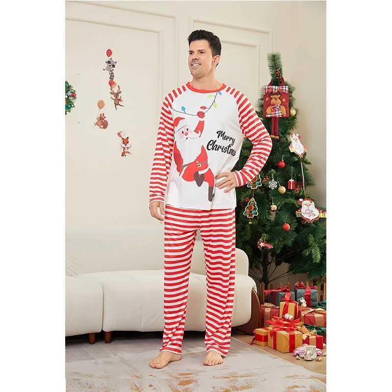 Christmas Match Family Pajama Set 2025 Christmas Adult Children Father Mother Clothing Pajama Baby Boys and Girls Pajama Family Appearance W241008