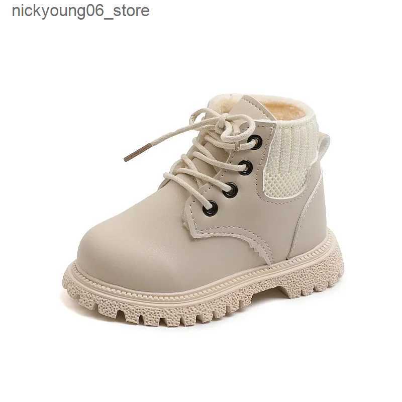 Boots Children Winter Boots Boys Ankle Boots Kids Snow Boots Fashion Warm Thick Cotton Plush Classic Anti-skid High Quality Girl Shoes L240910
