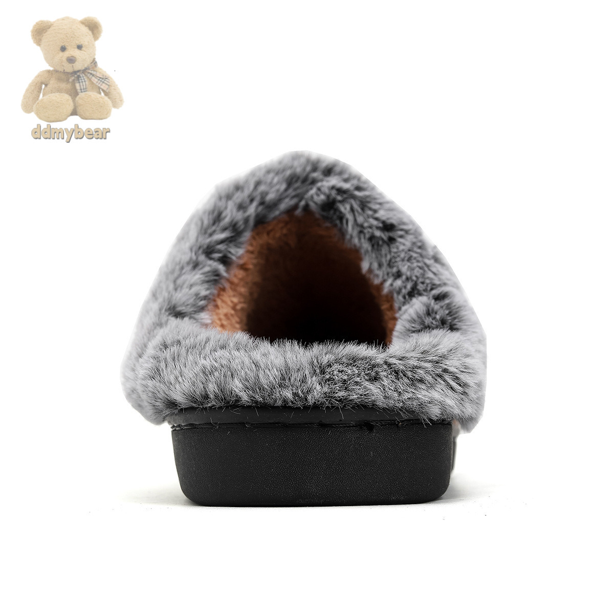 Ddmybear New Winter With Anti Slip And Warm Slippers, Faded Fur Mouth, Thick Sole, Couple Style Cotton Slippers Chinese Brand Shoes F1008-20