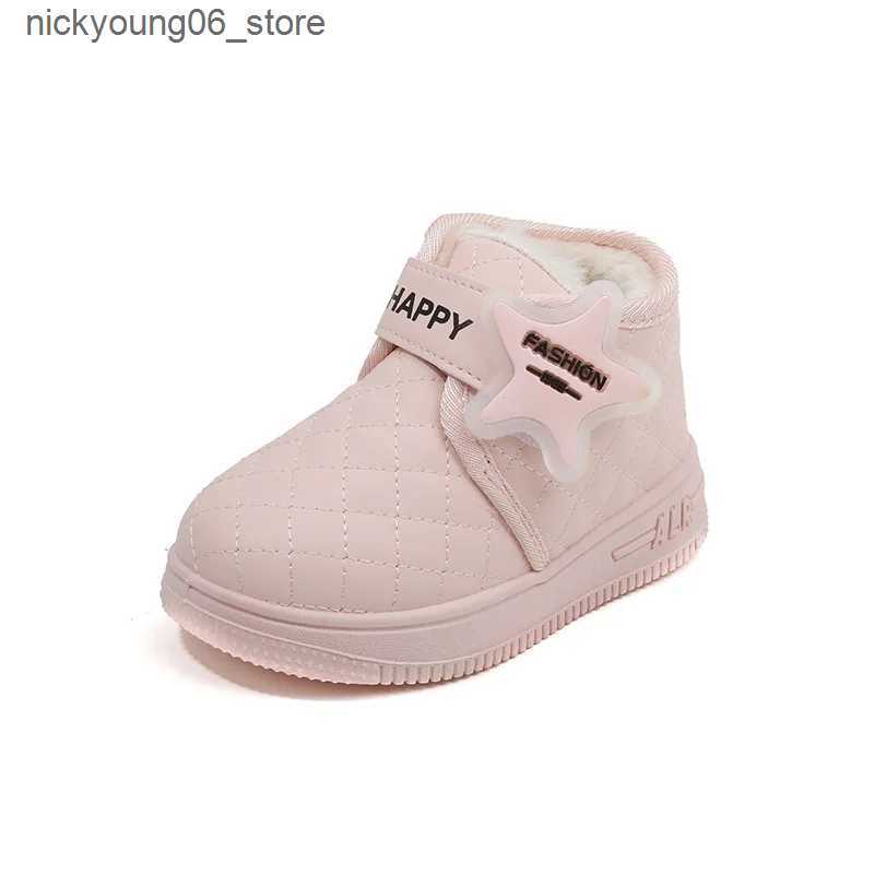 Boots Children Shoes Designer Winter Plush Warm Thick Cotton Shoes Waterproof Boots for Kids Fashion Ankle Girl Boots L240910