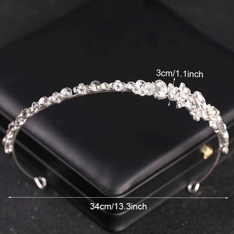 1 piece of Rhinestone headband crown bridal accessory exquisite and elegant headband for womens headwear W241007