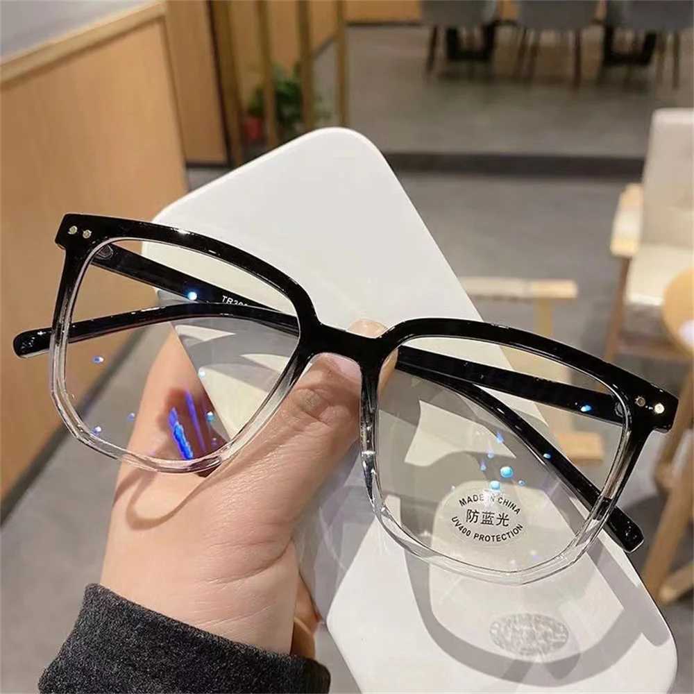Transparent Computer Glasses Frame Women Men Anti Blue Light Square Glasses Blackout Glasses Optical Glasses LensesX241008