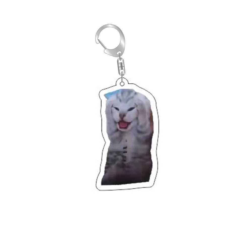 Interesting Cat Meme Series Keychain Student Gift Bag Hanging Rope Womens Bag Pendant Keychain Cute Item Cover Gift for Best FriendsXJ250409